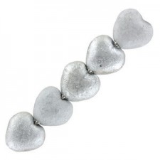 Czech Hearts beads 6mm Crystal etched labrador full 00030/27080